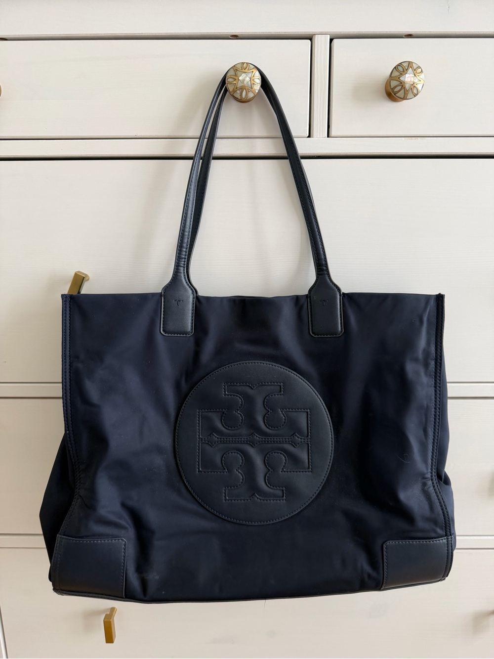 Navy Nylon Tory Burch Tote